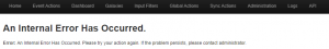 MISP – An Internal Error has occured – HTTP Status code 500